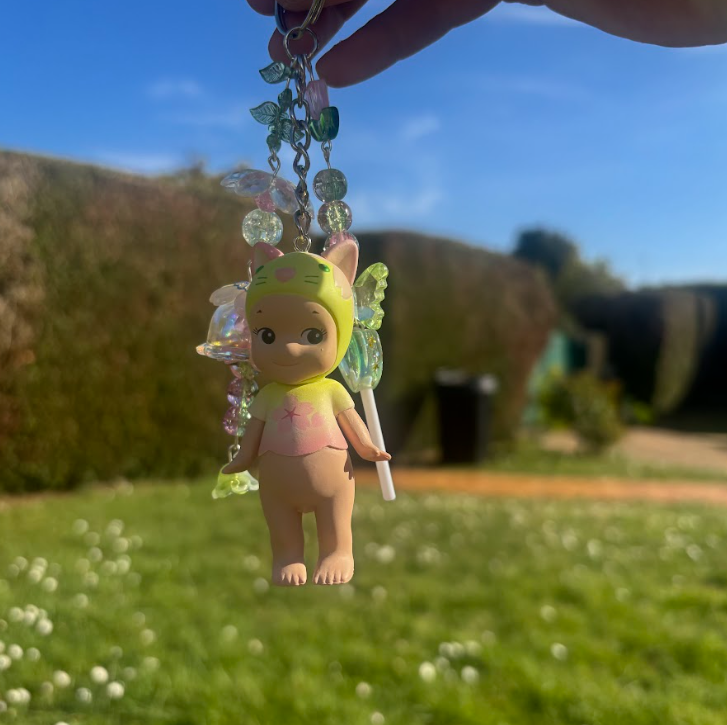 Porte Clé Sonny Angel - Cherry Blossom Chat (vert)