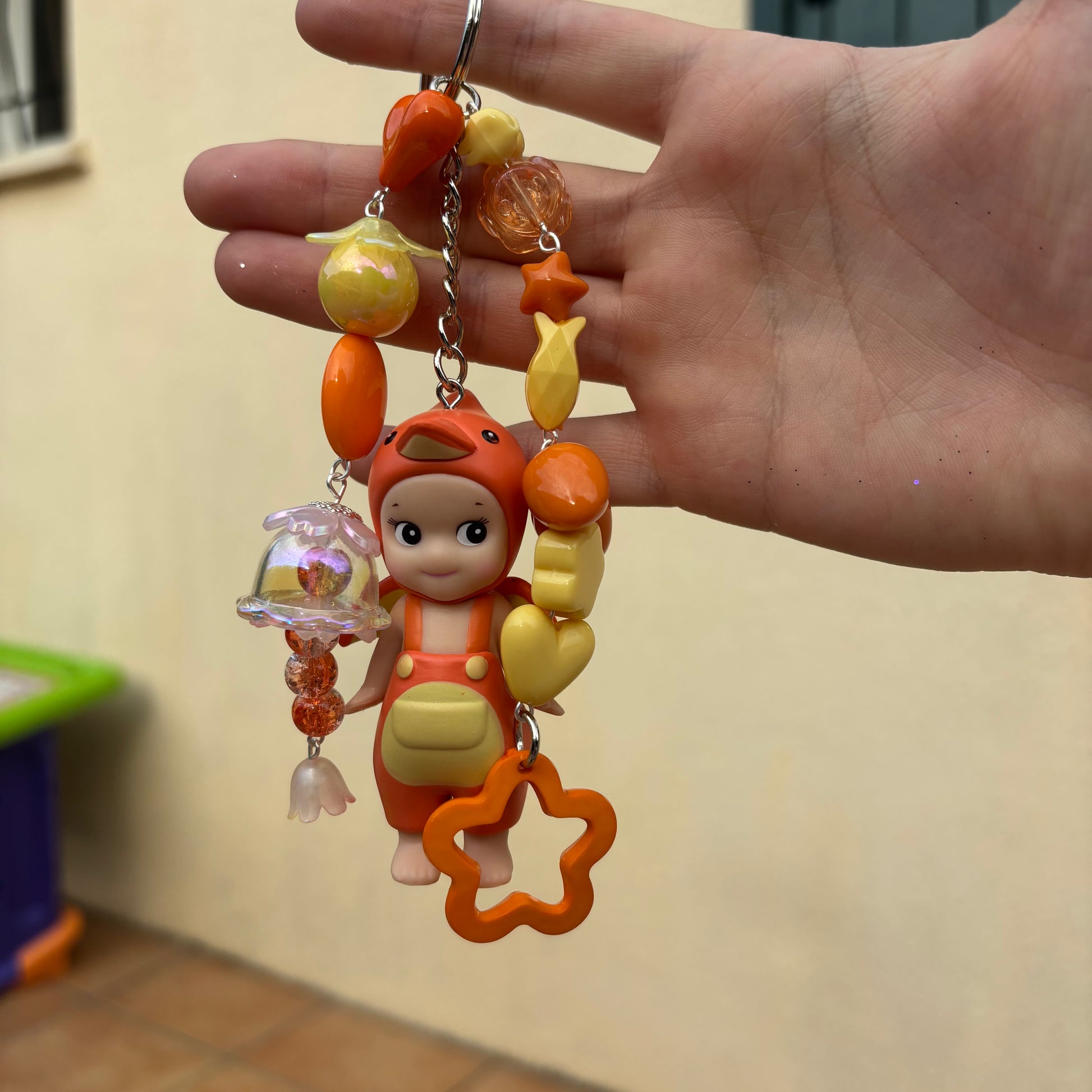 Sonny Angel Keychain - Orange Dinosaurs