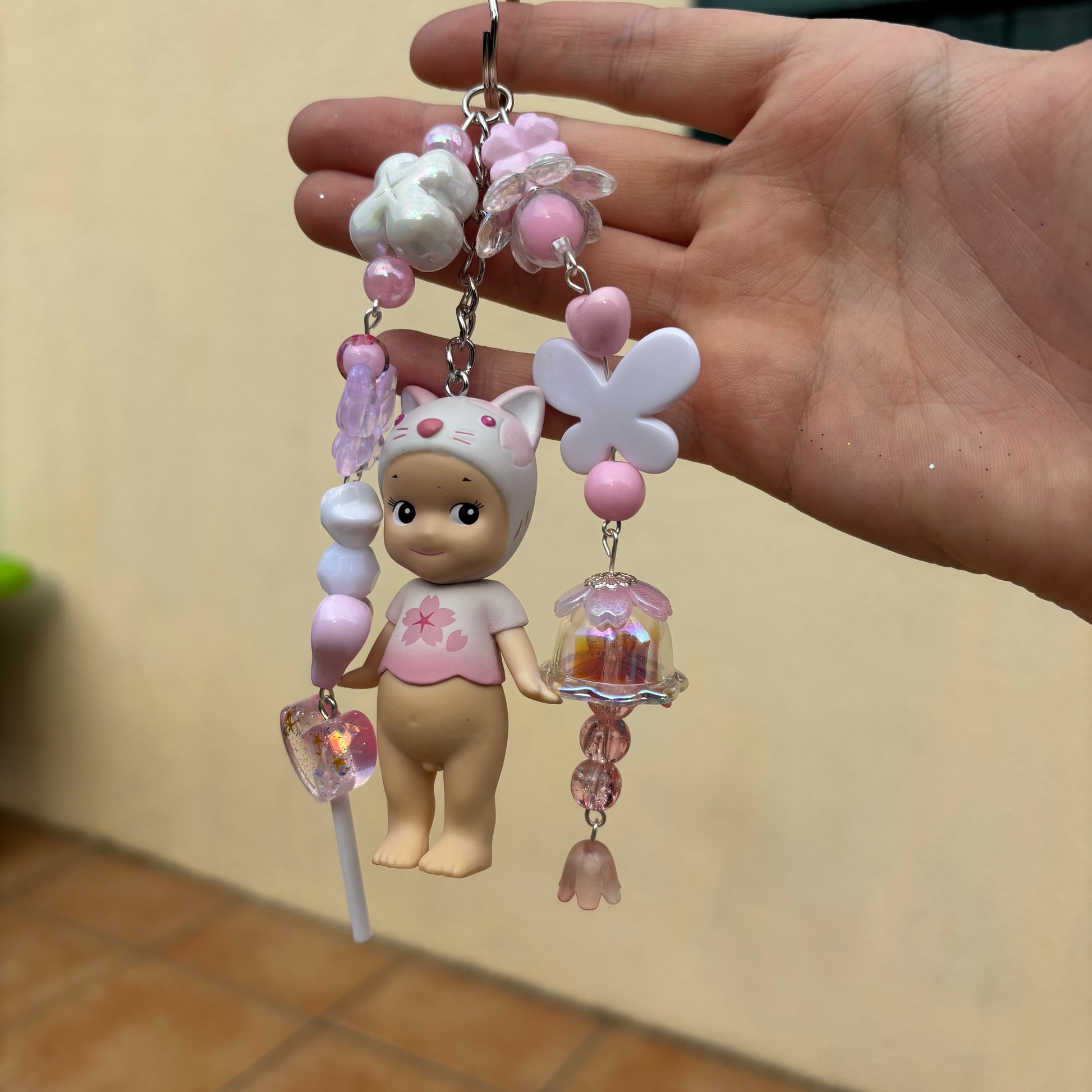 Sonny Angel Keychain - Cherry Blossom Cat