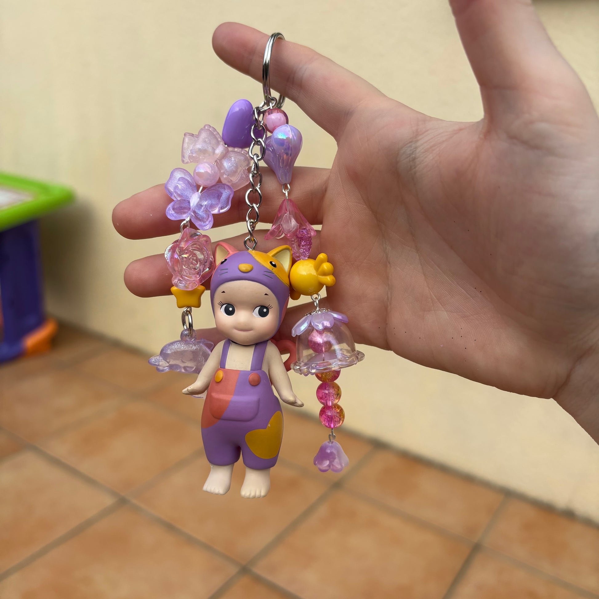 Sonny Angel Keychain - Cat Life Purple