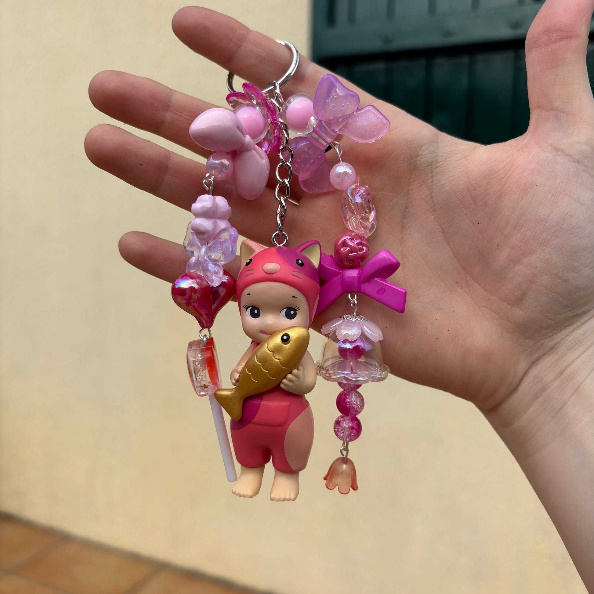Sonny Angel Keychain - Cat Life Pink